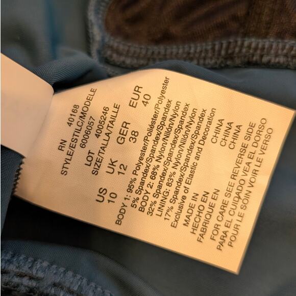 Magicsuit Women's Bianca One Piece Romper Swimsuit Spaghetti Strap Blue Size 10 - Picture 8 of 10